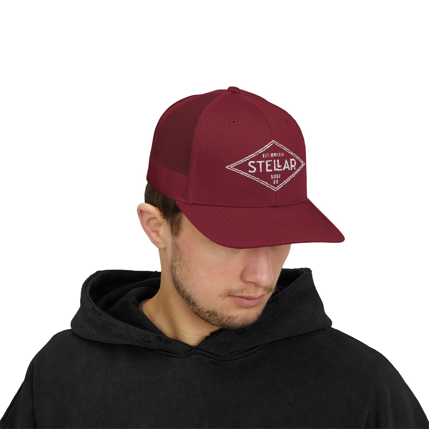 Tri Embroidered 6 Panel Trucker Cap