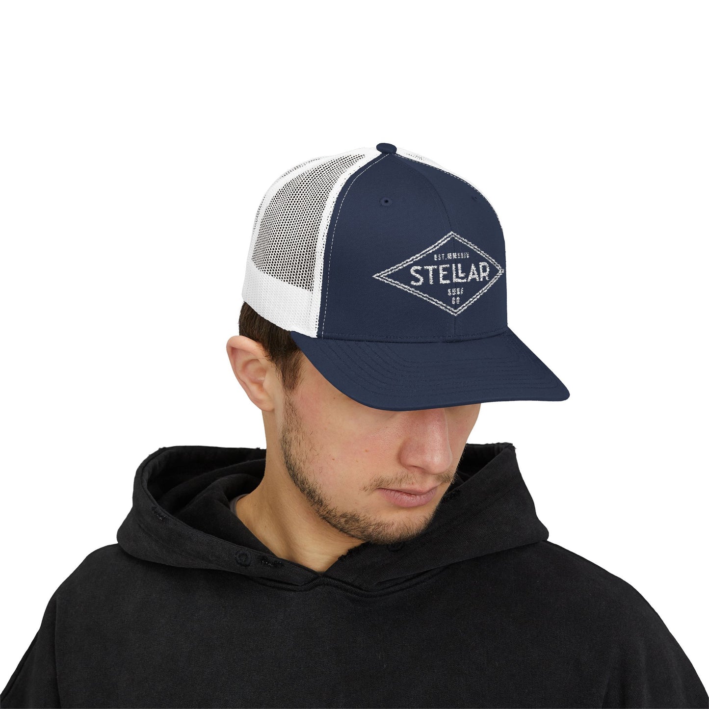 Tri Embroidered 6 Panel Trucker Cap