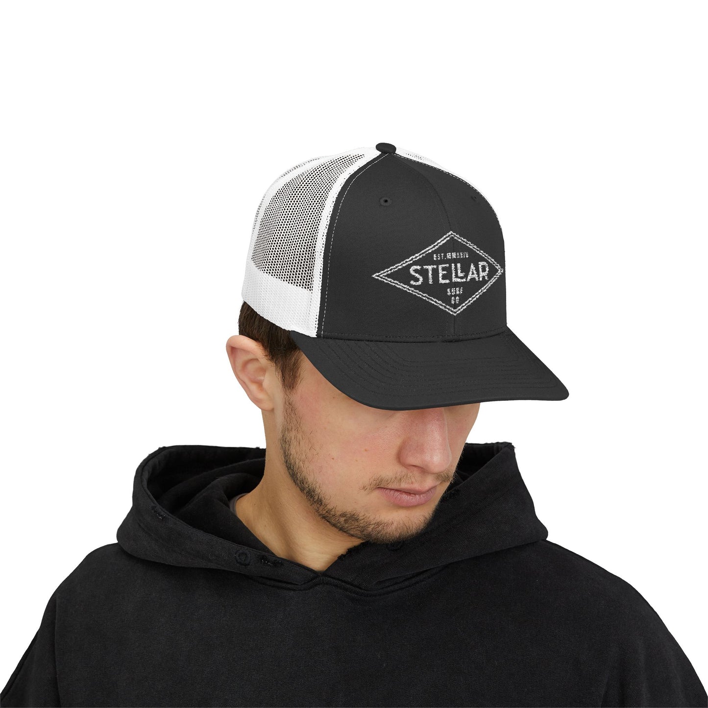 Tri Embroidered 6 Panel Trucker Cap