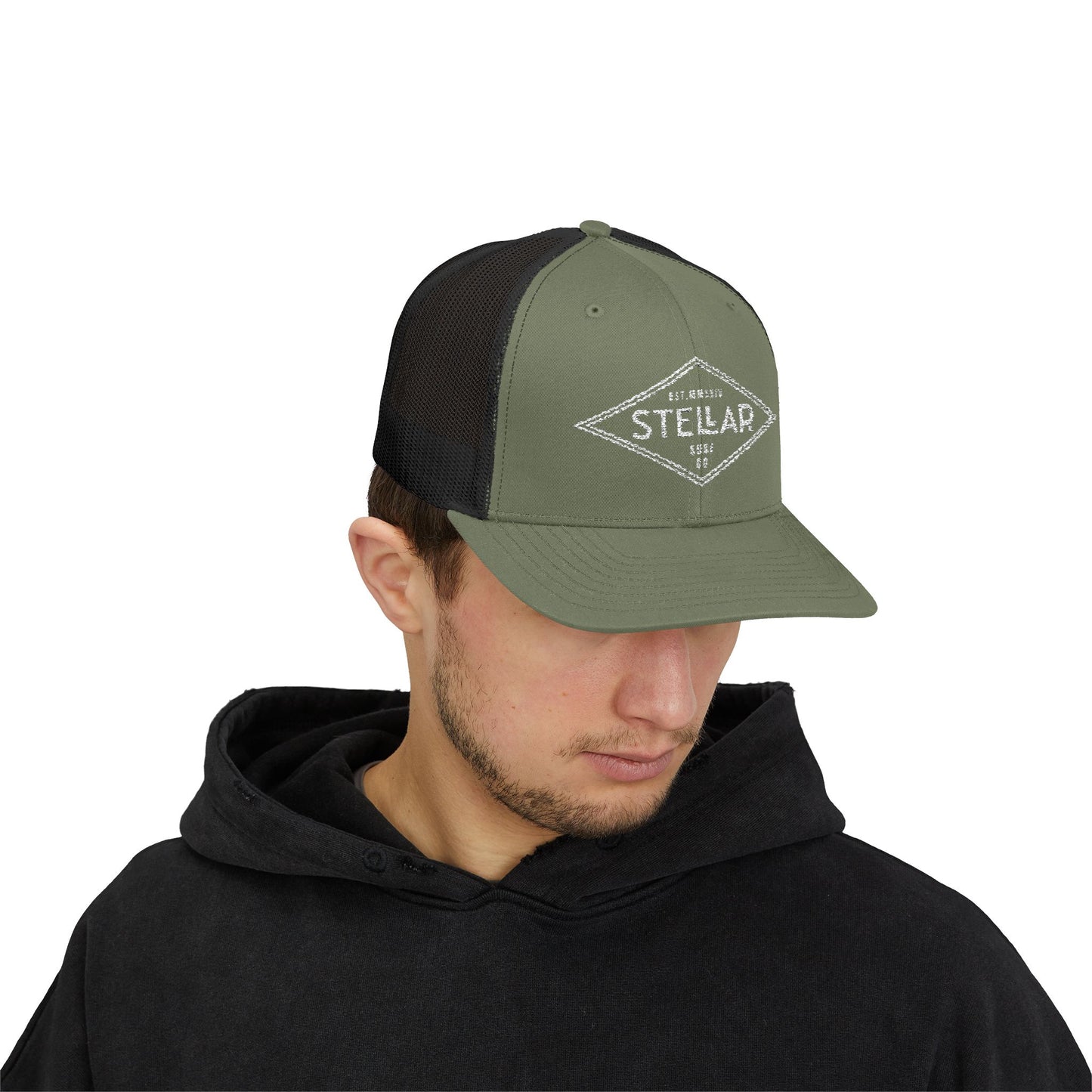 Tri Embroidered 6 Panel Trucker Cap