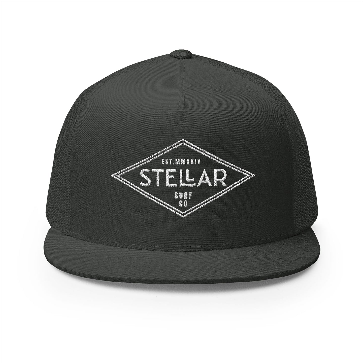 Tri Embroidered 5 Panel Trucker Cap