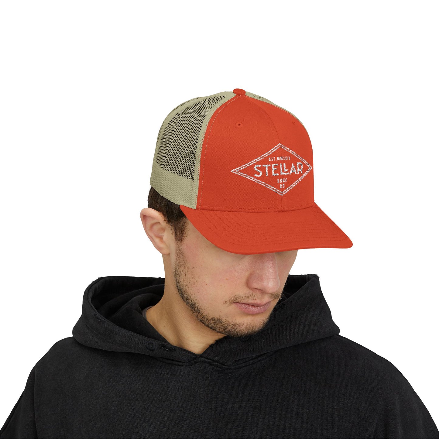 Tri Embroidered 6 Panel Trucker Cap