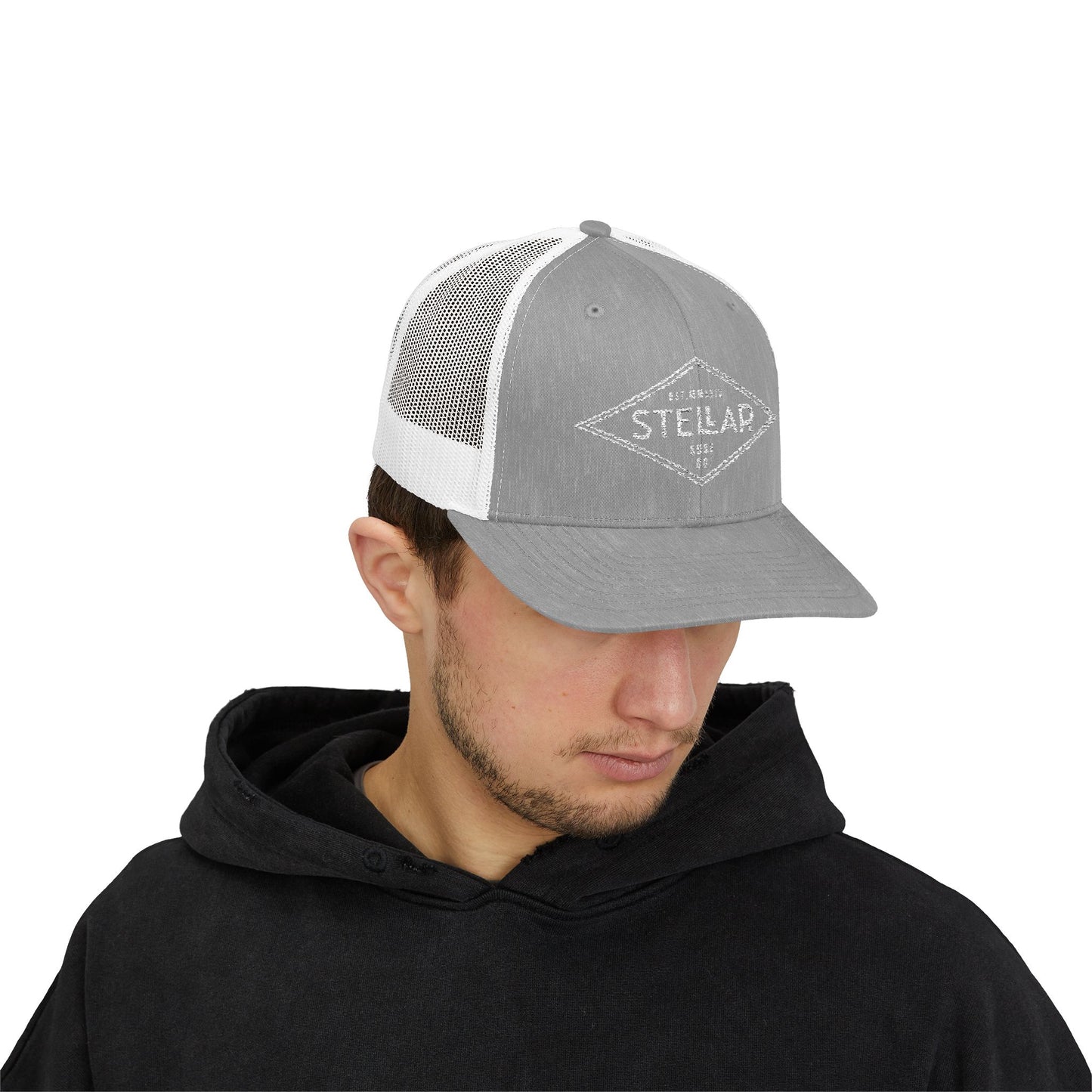 Tri Embroidered 6 Panel Trucker Cap