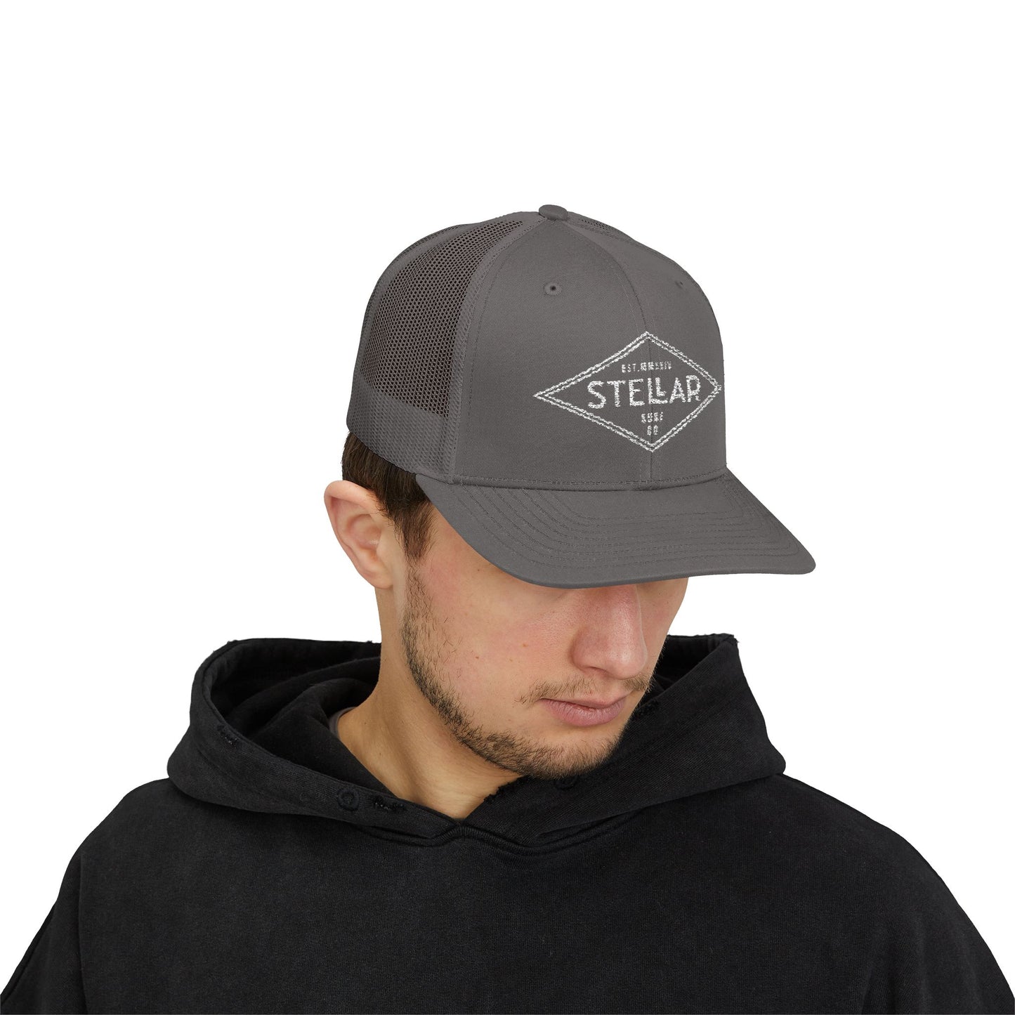 Tri Embroidered 6 Panel Trucker Cap
