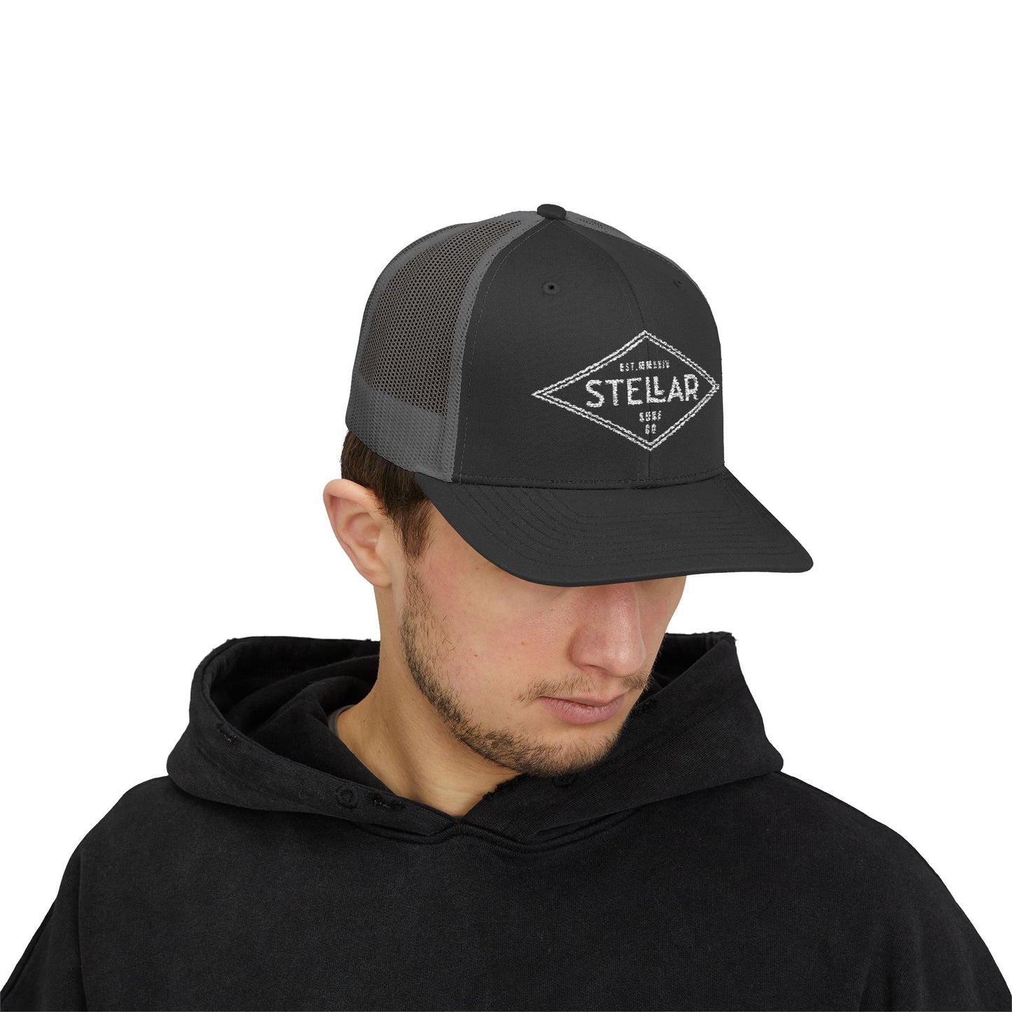 Tri Embroidered 6 Panel Trucker Cap