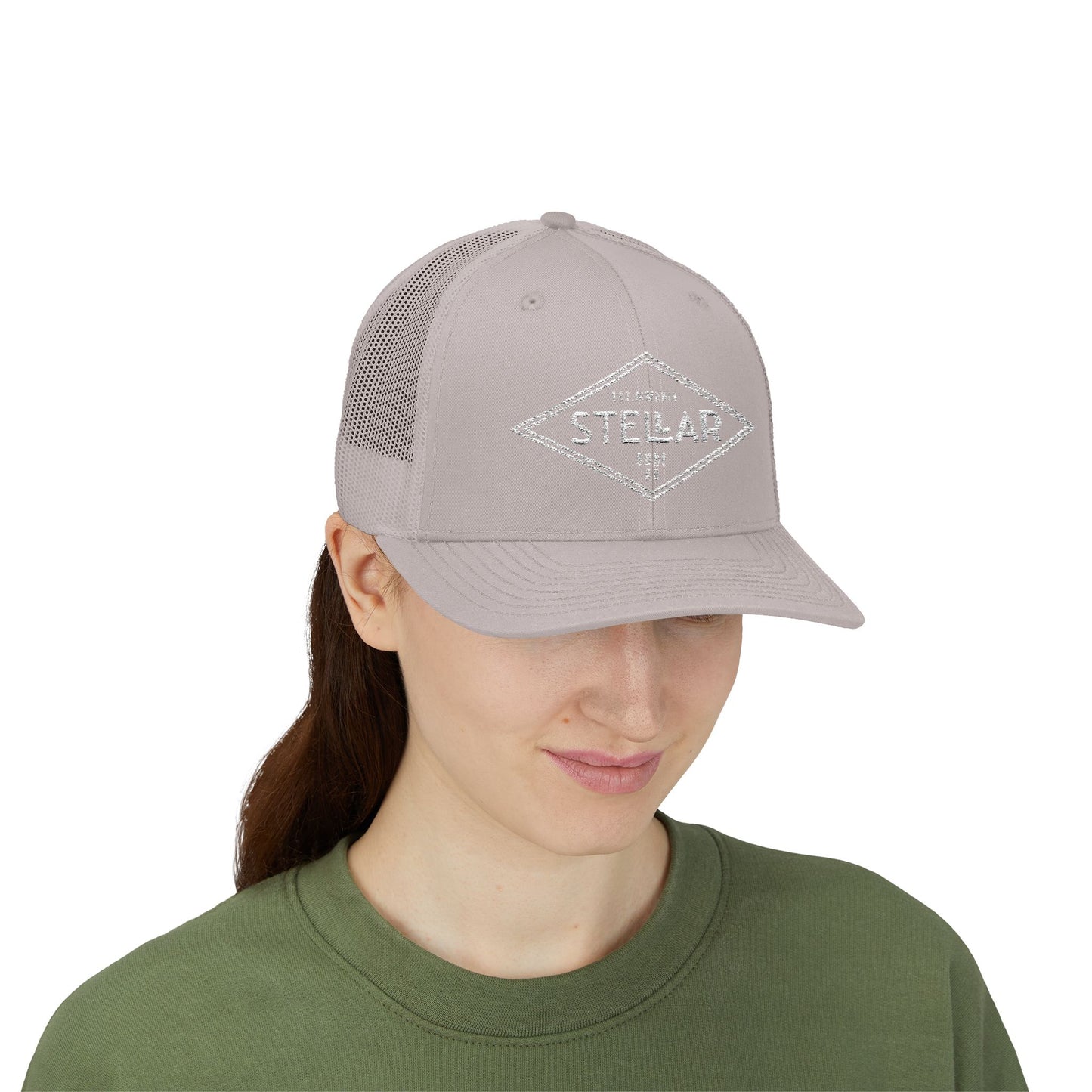Tri Embroidered 6 Panel Trucker Cap