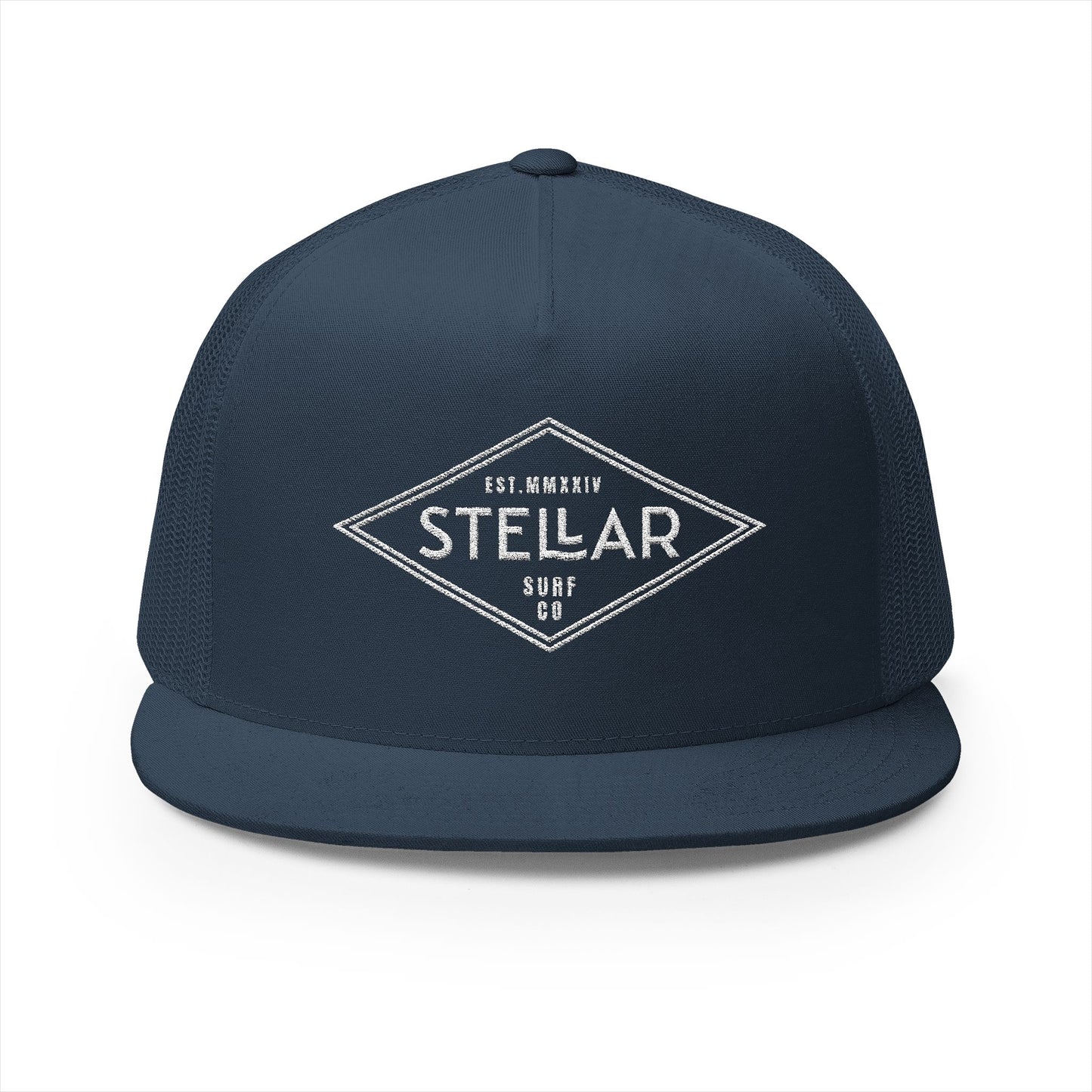 Tri Embroidered 5 Panel Trucker Cap