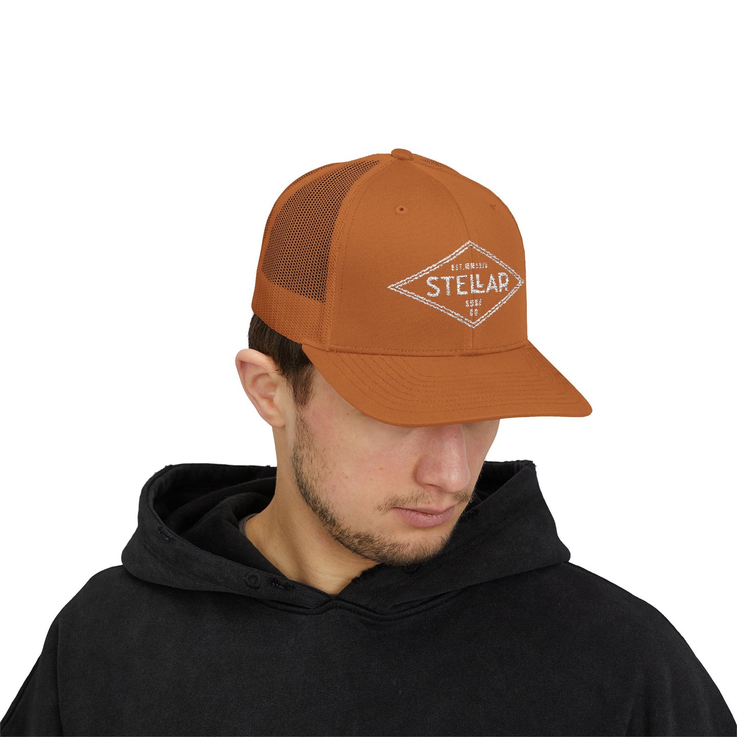 Tri Embroidered 6 Panel Trucker Cap