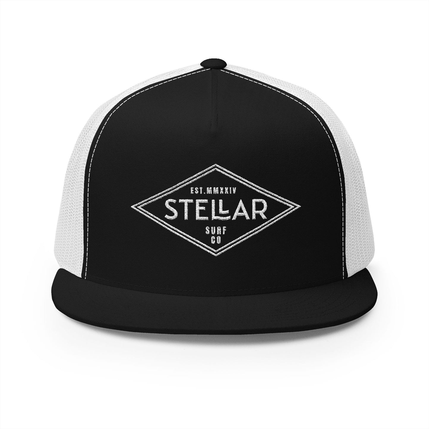 Tri Embroidered 5 Panel Trucker Cap