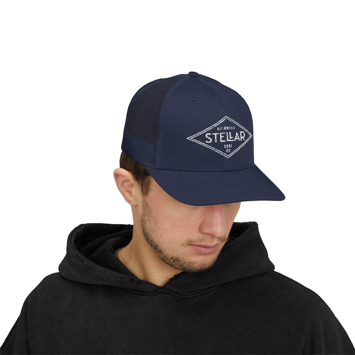 Tri Embroidered 6 Panel Trucker Cap