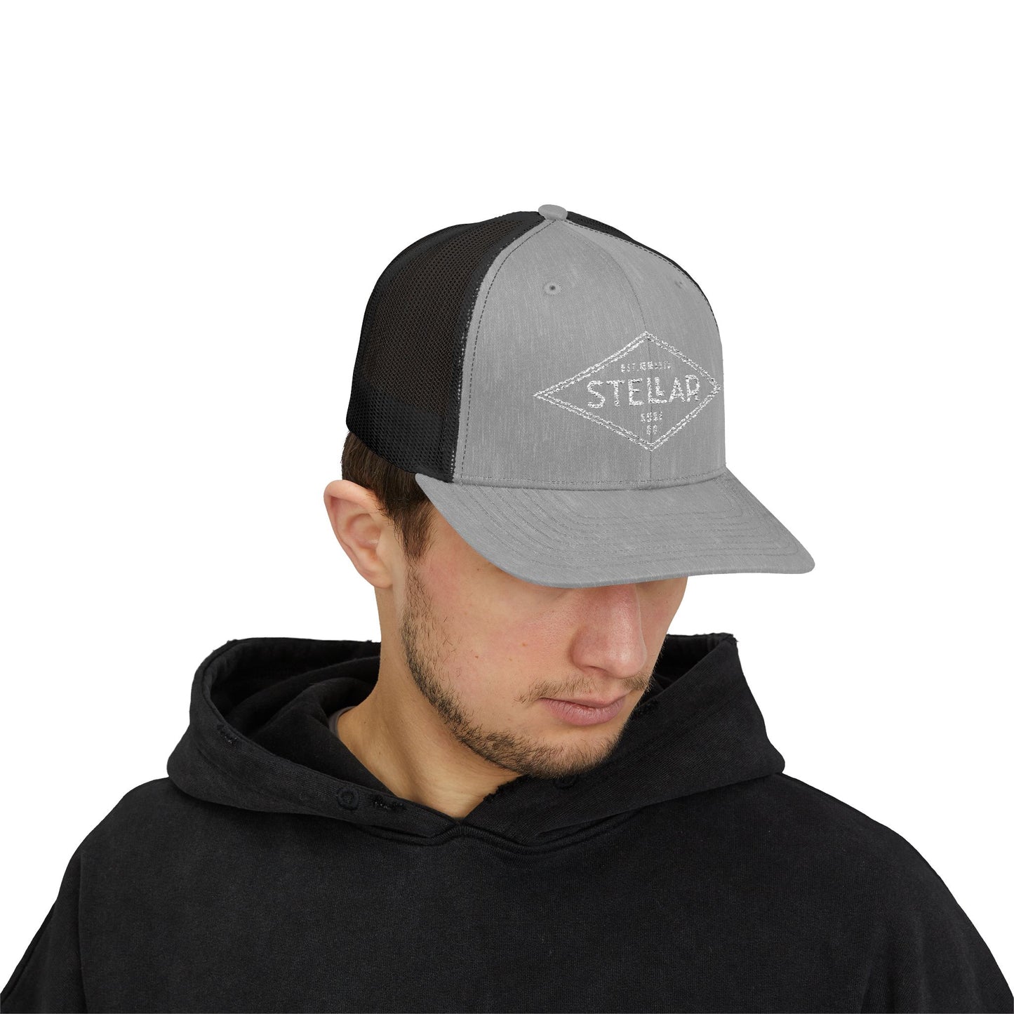 Tri Embroidered 6 Panel Trucker Cap