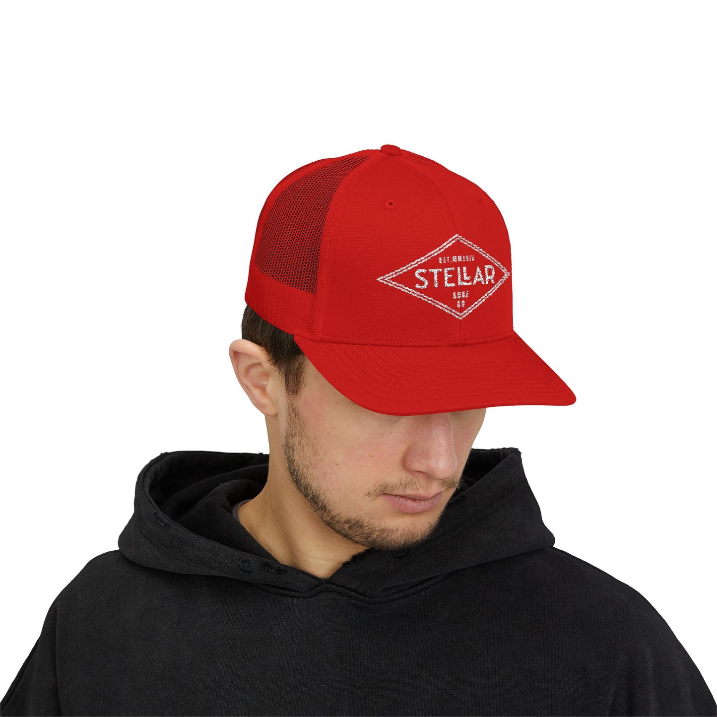 Tri Embroidered 6 Panel Trucker Cap