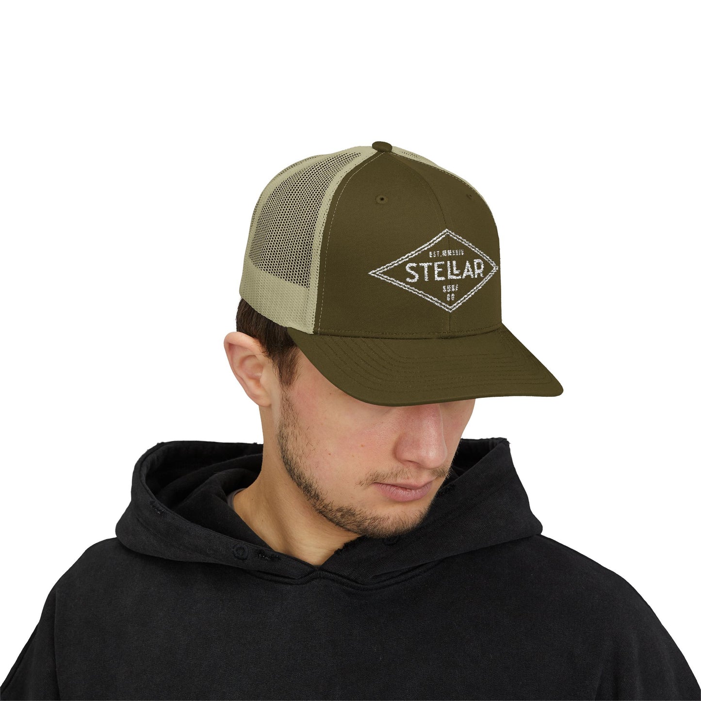 Tri Embroidered 6 Panel Trucker Cap