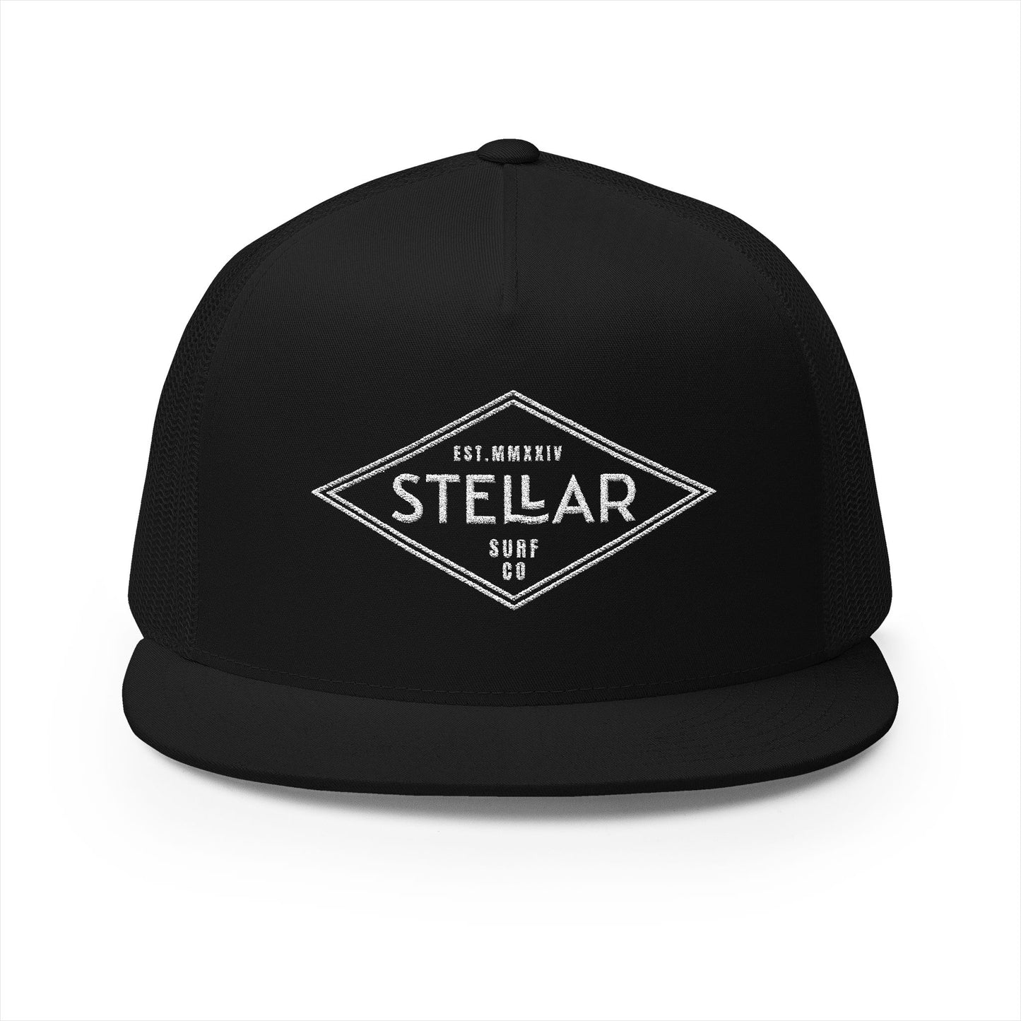 Tri Embroidered 5 Panel Trucker Cap