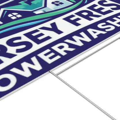 Jersey Fresh Powerwashing Lawn Sign — Professional Pressure Washing Yard Sign