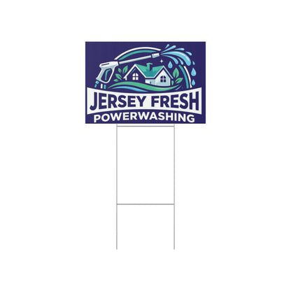 Jersey Fresh Powerwashing Lawn Sign — Professional Pressure Washing Yard Sign