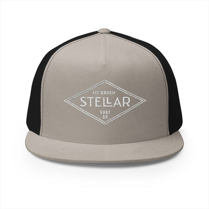 Tri Embroidered 5 Panel Trucker Cap