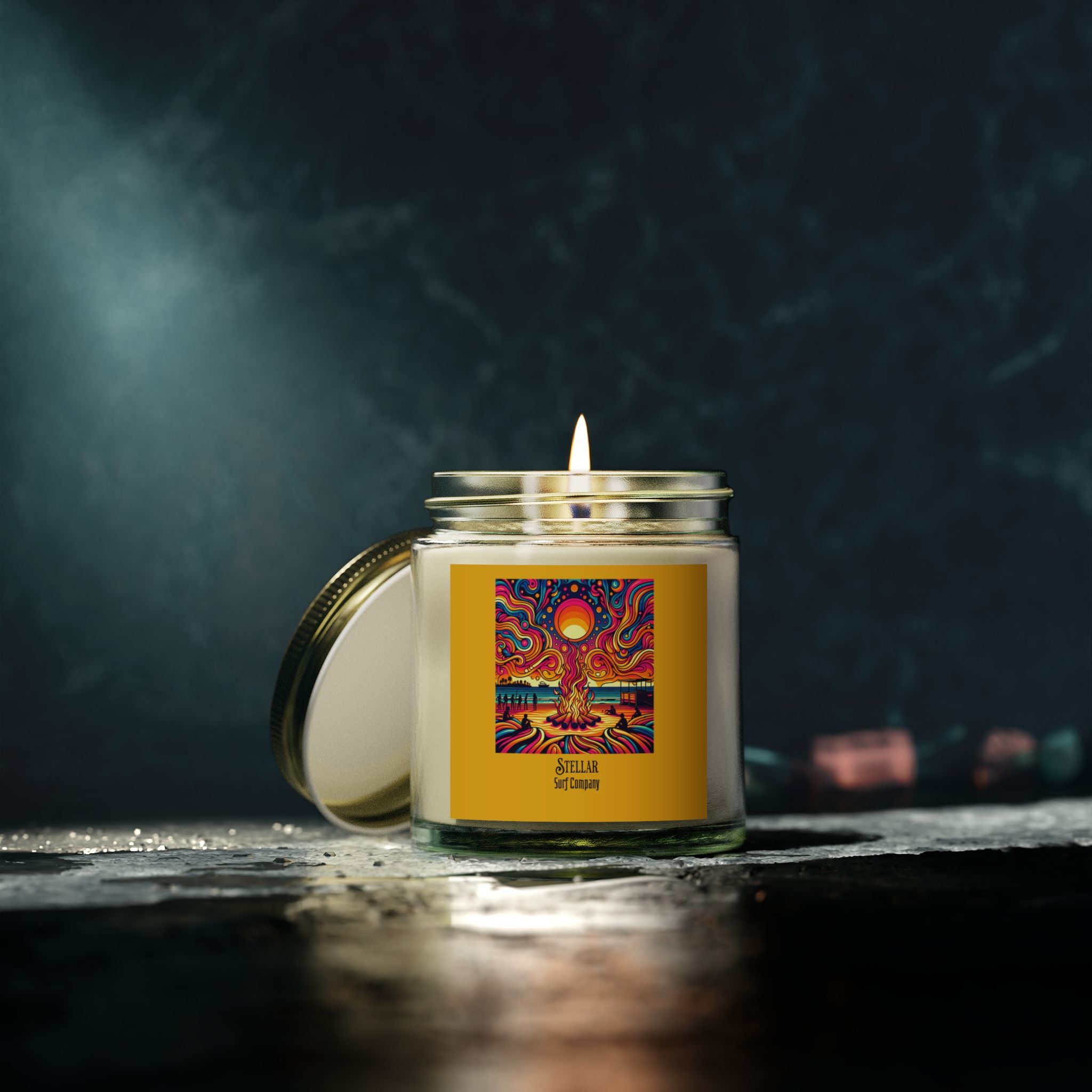 Colorful Aromatherapy Candles - Coconut Apricot Wax (4oz, 9oz