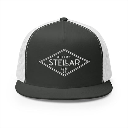Tri Embroidered 5 Panel Trucker Cap